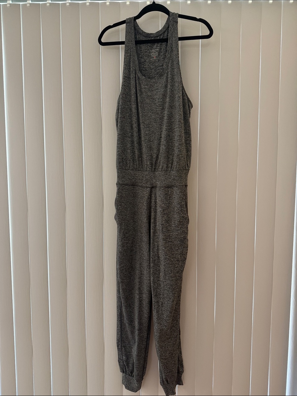 Sweaty Betty Heather Gray Sleeveless Knit Jumpsuit Size M